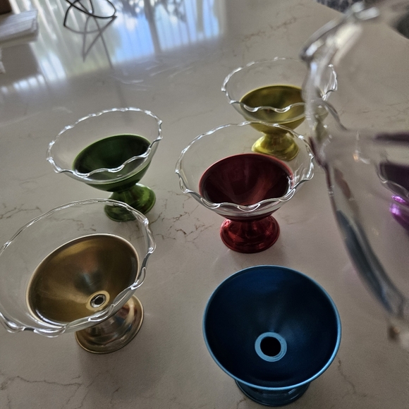 6 Vintage ice cream dessert 🍨 cups - Picture 2 of 10